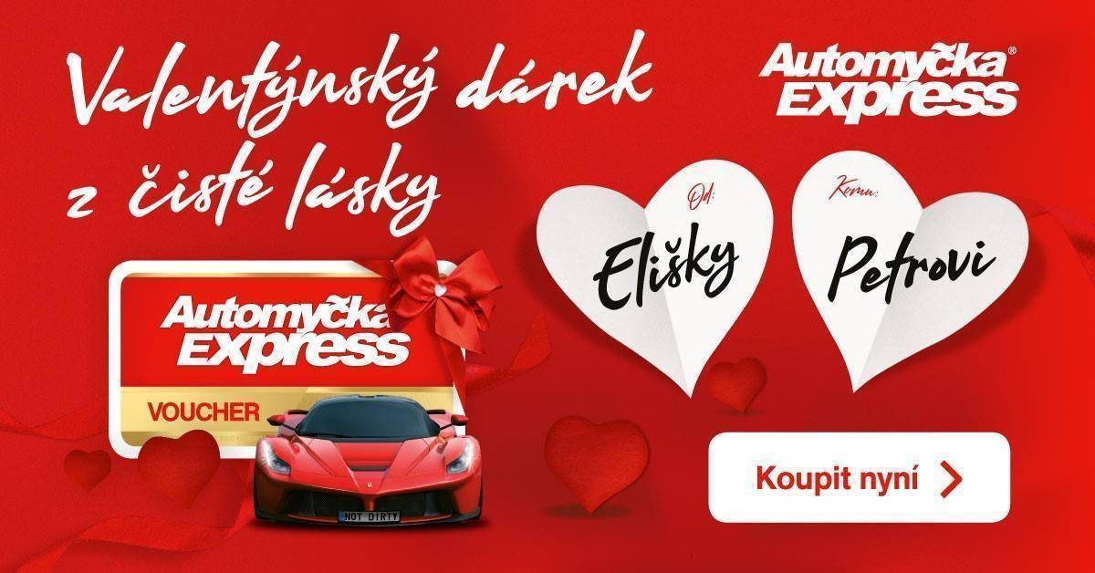 Valentýnský dárek z čisté lásky Automyčka Express | Obchodní centrum Europark