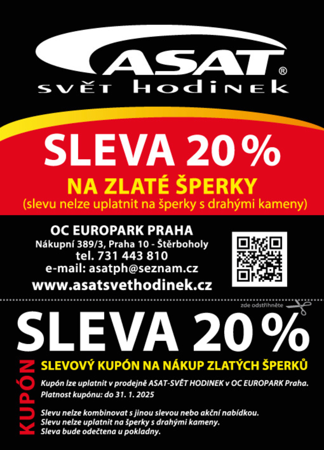 Sleva 20 % na zlaté šperky | Obchodní centrum Europark